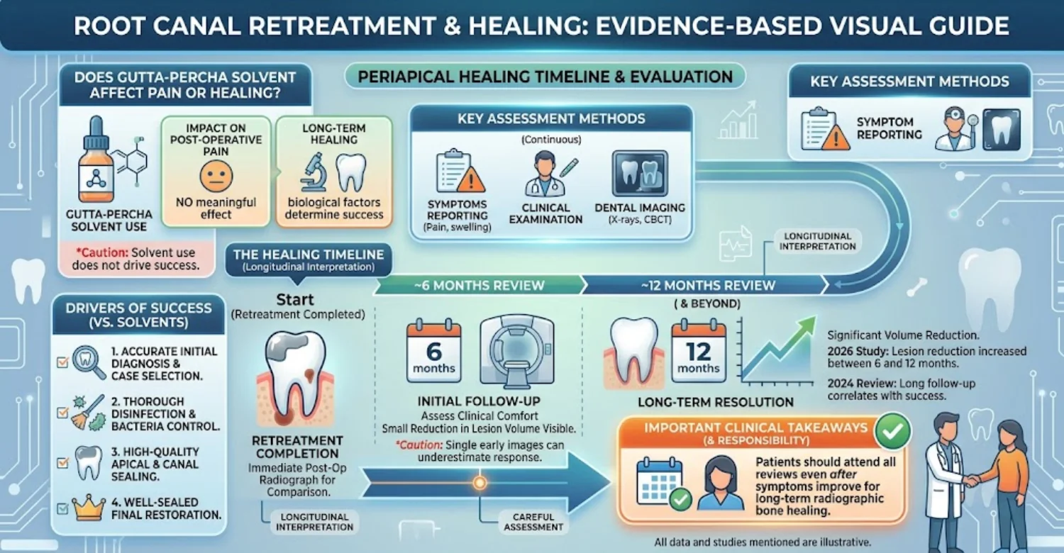 Gutta Percha Solvents and Root Canal Retreatment infographic